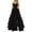 Black, variant on Jamsmile Women Dress Summer Strapless Corset Chiffon Ruffles Hem Long A Line Tiered Evening High Split Party Long Sundress