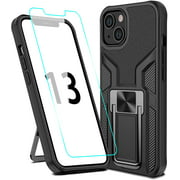 Compatible with iPhone 13 Mini Case with Screen Protector,Military Grade Dual Layer Hybrid Shockproof Protective Case