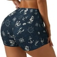 thumbnail image 2 of Fotbe Vintage Marine Seamless Shorts, Womens Workout Shorts High Waist Stretch Booty Short for Gym/Yoga/Running/Biking-X-Large, 2 of 9