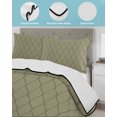thumbnail image 3 of Twin XL Quilt Bedding Set, Sage Green Lattice Geometric Reversible Summer Quilt 3 Pieces, Luxury Abstract Art Aesthetics Lightweight Bedspreads Coverlets with 2 Pillow Shams for All Seasons, 3 of 5