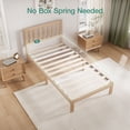 thumbnail image 5 of Novilla 12" Bed Frame Wood Bed Frame Twin with Headboard,White Wood Bed Frame Foundation with Wood Slat Support, No Box Spring Needed, Easy Assembly, 5 of 7