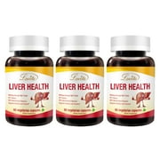 Lovita Liver Health, Milk Thistle Extract 300 mg per Servings, 9000 mg Equivalent, Potent 30:1 Extract, 80% Silymarin, Supports Liver Cleanse, Liver Detox Function, 60 Vegetarian Capsules (Pack of 3)