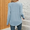 thumbnail image 6 of XPMWRP Women's Long Sleeve Tunic Tops to Wear with Leggings Dressy Casual Square Neck Pleated Front Flowy Work Blouse Shirts Sky Blue XXL, 6 of 6