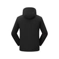 thumbnail image 4 of Men's Windbreaker Jacket Man Solid Color Three Prevention Cottoning Climbing Wear As One Down Cotton Intensification Warm Outdoor Jacket Black 4XL Zip Front Windbreaker Jacket, 4 of 8