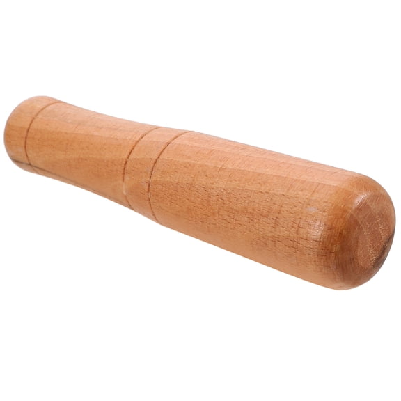 Minkissy Ergonomic Handle Wooden Pestle for Fermentation and Grinding Kitchen Tool Khaki 1 Piece