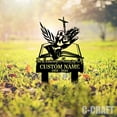 thumbnail image 4 of C-CRAFT Custom Cross With Praying Hand Bible Laurel Memorial Metal Garden Stake Weather Resistant, 4 of 4