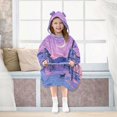 thumbnail image 7 of FORMRS Wearable Blanket Hoodie with Sleeves for Kids Cozy Flannel Sweatshirt, Cat Walking in Street, 7 of 7