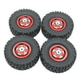 thumbnail image 2 of KLKCMS 4 Pieces RC Car Wheels and Tires RC Tires with Wheel Rim,Replace RC Upgrade Part Red, 2 of 9