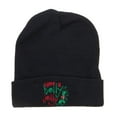 thumbnail image 5 of Have a Holly Jolly Embroidered Long Beanie - Navy OSFM, 5 of 5