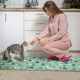 thumbnail image 3 of Light Green Christmas Village Pattern Kitchen Rugs Sets Of 2,Anti Fatigue Kitchen Mat Rugs Non Slip Washable,Decorative Kitchen Floor Mats for Kitchen,Sink,Laundry,17"x30"+17"x47", 3 of 7