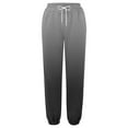 thumbnail image 4 of Fiaer Baggy Sweatpants Women Plus Size Trendy Sport Pants Gradient Elastic Waisted Drawstring Pocket Casual Trousers Black XXL, 4 of 4