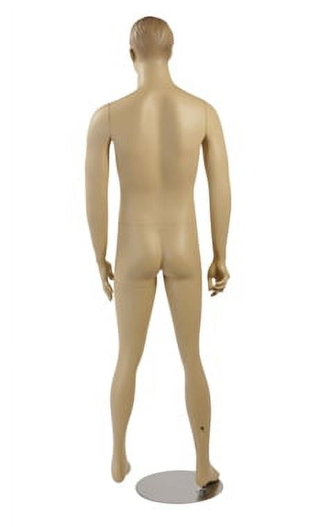 SSWBasics Male Caucasian Complexion Fiberglass Mannequin - Molded Blonde Hair - Height 6'
