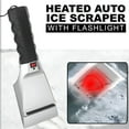 thumbnail image 2 of EXLEAF 2026 New Heated Ice Scraper for Car Windshield with Led Light,Snow Removal Shovel Windshield Glass Defrost,10.4 in 12V Instant Heating,Rapid Snow Shovel (3Pcs), 2 of 4