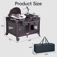 thumbnail image 4 of Pamo Babe 4-in-1 Baby Playard with Bassinet & Changing Table for Newborn, 4 of 13