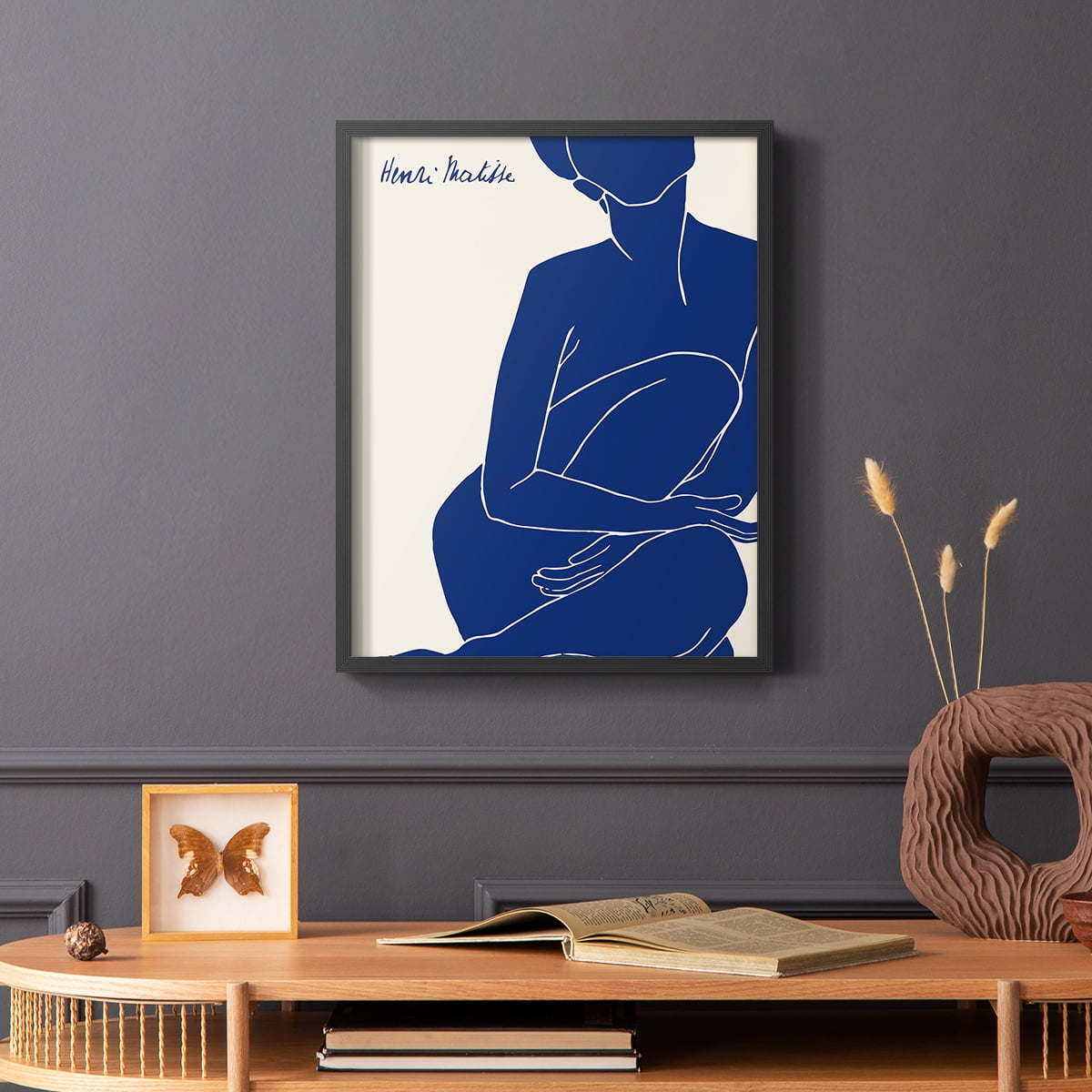 Matisse DI Framed Print in Black Solid Wood Framed Print No Nail Hanging