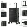 thumbnail image 4 of InUSA Trend 24" Hardside Lightweight Luggage with Spinner Wheels, Handle, and Trolley, Black, 4 of 11