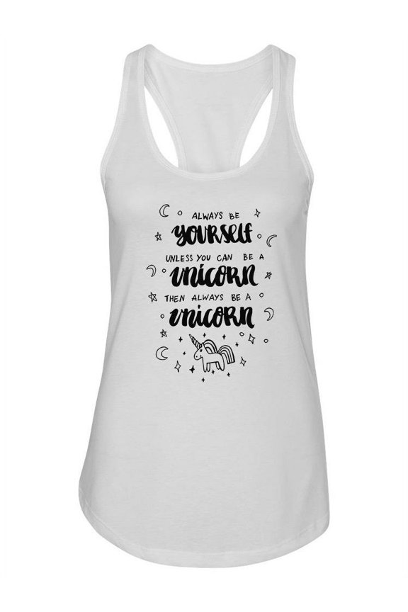 Cute Unicorn Quote Design Tank Women -Image by Shutterstock, Female XX-Large