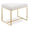 thumbnail image 1 of Meridian Furniture Monroe Gold Ottoman / Stool, 1 of 8