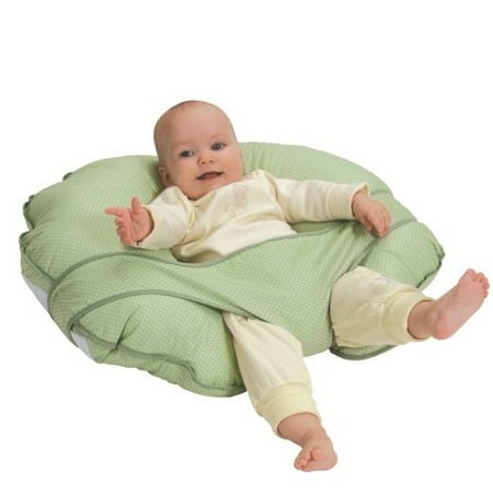 Leachco Cuddle-U Basic Nursing Pillow & More, Green Pin Dot