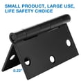 thumbnail image 4 of 12 Pack Square Door Hinges Black Matte 3.5 inch x 3.5" Matte Black Interior Door Hinge TDCHINGES, 4 of 6