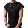 thumbnail image 2 of INHZOY Mens Casual Mock Neck Sleeveless Pullover Undershirt Basic Turtleneck Thermal Tank Tops Vest 01Black-A M, 2 of 4