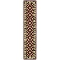 thumbnail image 3 of SAFAVIEH Naples Clinton Floral Bordered Wool Area Rug, Burgundy/Black, 5' x 8', 3 of 5