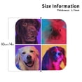 thumbnail image 3 of Fuzoiu cute dogs of different breeds Print Leather Coasters Set,Drink Coasters Set of 6,for Tabletop Protection, Durable PVC Coasters,Home Décor and Housewarming Gift,Square, 3 of 7