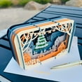 thumbnail image 3 of Holiday Night 3D Pop Up Greeting Card - 3D Pop Up Card for Christmas,  Holidays, Noel, Handmade Laser Cut Greeting Card, Greeting Card for all Occasions, Congratulations, Thank you, Anniversary, 3 of 7