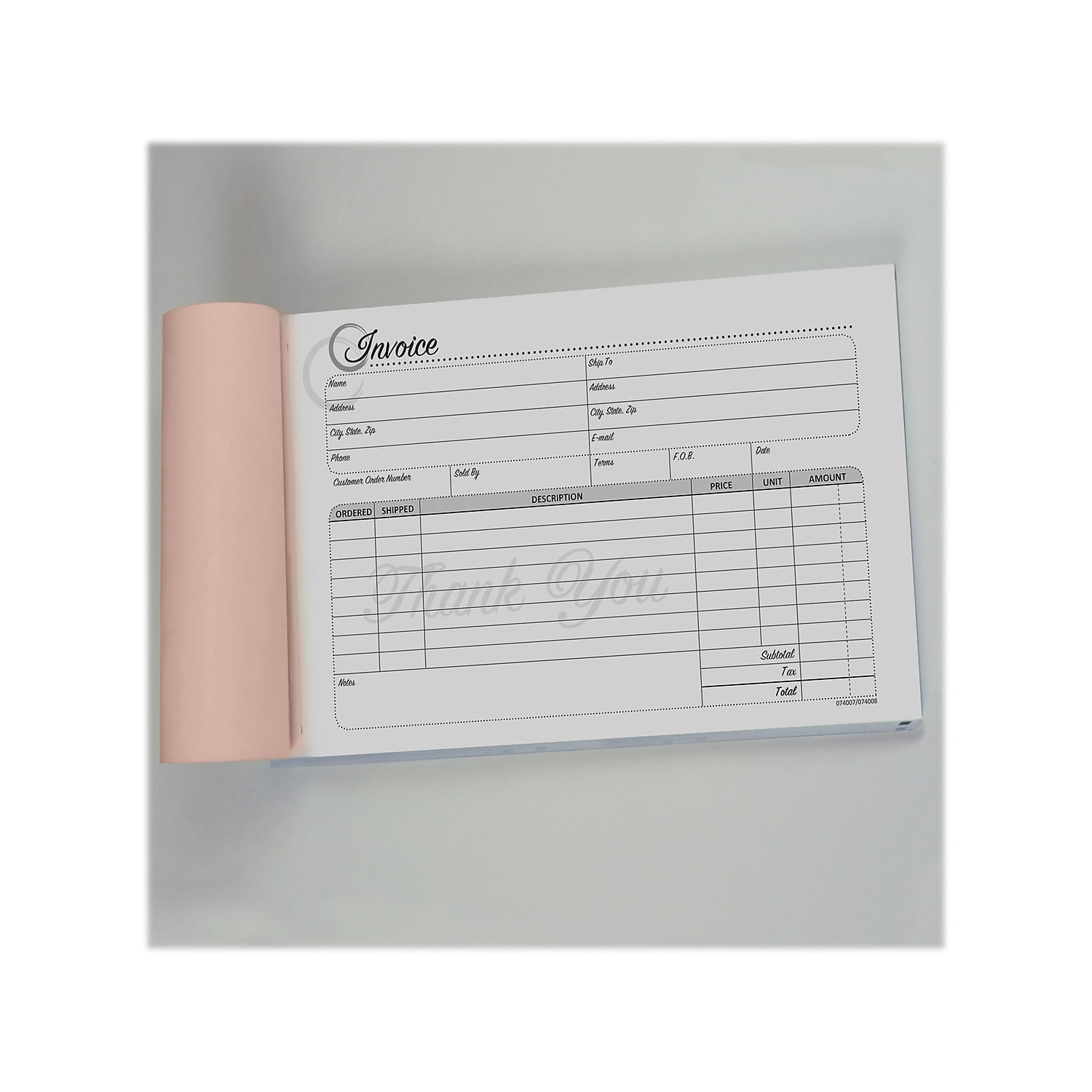 Cosco Artistic 3-Part Carbonless Invoices 5.4" x 8.5" 50 Sets/Book (074008)