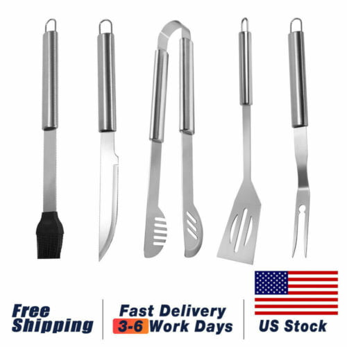 Details about   Durable Barbecue Outdoor Accessories Three Sets Shovels Clip Fork Grilling Tools 