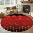 Abstract Stereo Cube 5ft Round Rug for Dining Table for 4 People Under ...