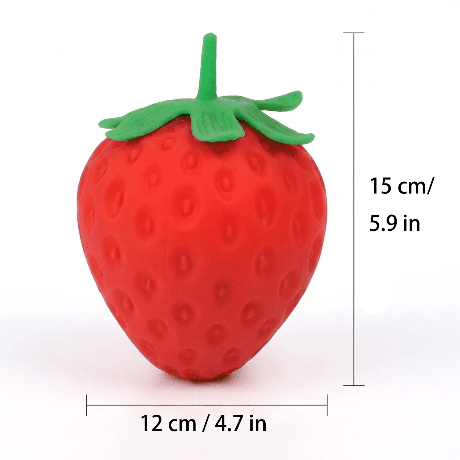 AsdQ Jumbo Strawberry Squishy Slow Rising Strawberry Stress Ball Super Huge Squeezing Stress Relief Fidget (XL, 3 Pcs)