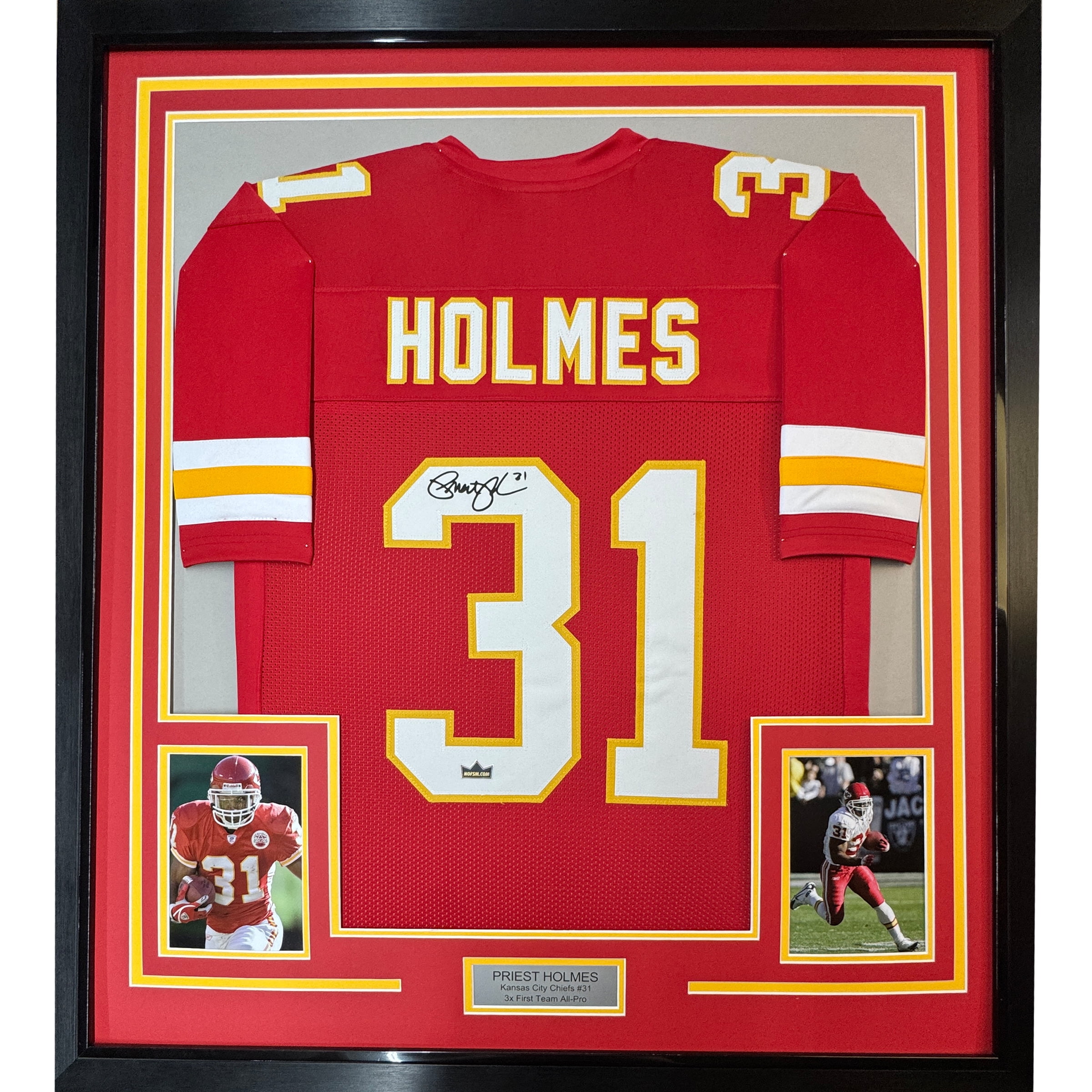 Framed Facsimile Autographed Anthony Edwards 35x39 Georgia Red Reprint Laser Auto College Basketball Jersey