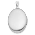 thumbnail image 4 of FJC Finejewelers 925 Sterling Silver Bright Cut First Communion 19x Oval Charm Locket 24 x 15 mm, 4 of 7