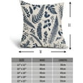 thumbnail image 4 of Navy Blue Leaf Plant Pillow Covers 18X18 Inch Set of 2 Tropical Fern Herbs Botanical Leaves Floral Decorative Pillow Cases Vintage Cushion Case Farmhouse Home Decor for Couch Sofa Porch Outdoor, 4 of 6