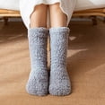thumbnail image 2 of LckLvx Womens Winter Fuzzy Slipper Socks with Gripper Non-Slip Thick Fleece Indoor Home Socks Soft Floor Socks, 2 of 3