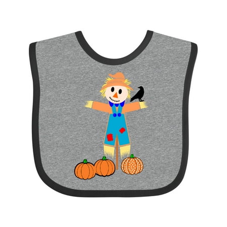 

Inktastic Cute Scarecrow With Pumpkins Boys or Girls Baby Bib