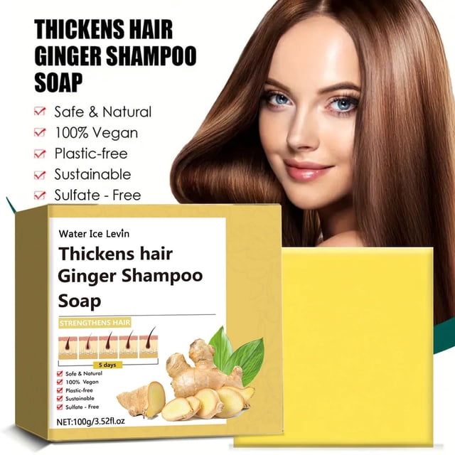 Fiudx Champú de Jengibre, Jabón Nutritivo para Cabello Gingercare, Jabón Limpiador para Cuero Cabelludo Rootboost, Delarga Duración, 100 G, Timesaver, Capilar Diario, Un Crecimiento Capilar Saludable