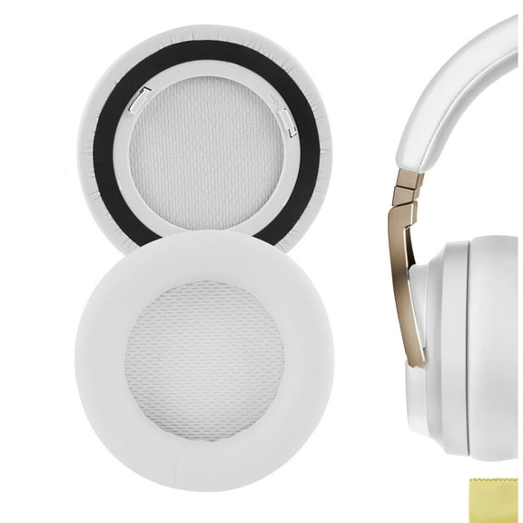 Geekria QuickFit Replacement Ear Pads for Corsair Virtuoso RGB/ Wireless SE/ Wireless XT Headphones Ear Cushions, Headset Earpads, Repair Parts (White)
