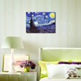 thumbnail image 2 of Hieng Starry Night Canvas Print of Van Gogh Oil Paintings Reproduction Modern Canvas Print Artwork Abstract Landscape Pictures Printed on Canvas Wall Art for Home Office Decorations, 2 of 6