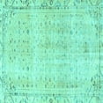 thumbnail image 1 of Ahgly Company Indoor Square Persian Turquoise Blue Traditional Area Rugs, 3' Square, 1 of 4
