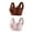 Pink4, variant on 2 Pack Plus Size Womens Sport Bras Full Coverage Wireless Seamless Padded Lifting Push up Bras