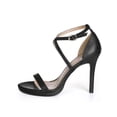 thumbnail image 6 of BLISSFUL STEP Women's Open Toe Stiletto High Heeled Lace Up Sandals Blacks 7.5, 6 of 7