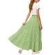 thumbnail image 4 of Vestido de Fiesta de Navidad de las Niñas de Verano Color Sólido Elástico de la Cintura Nudo Completo Falda Vestido Midi, Lindo Traje de Vacaciones, 4 of 8