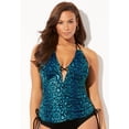 thumbnail image 4 of Swimsuits for All Women's Plunge Tankini Top, 4 of 5