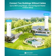 Wireless Bridge Point to Point Outdoor WiFi, Wireless Network Expansion Kit, Long Range High Speed 5G | 2 Units Bridge Kit Complete Pre-Configured - P2P 450(2Pack)