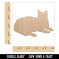 thumbnail image 2 of Lazy Cat Wood Holiday Christmas Tree Ornament Unfinished DIY Pre-Drilled Craft, 2 of 7