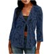 thumbnail image 5 of TaTaai Womens Lightweight Open Front Blouse Long Sleeve Loose Fit Summer Cardigan Mesh Cover Up Casual Beachwear Gift, 5 of 8
