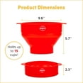 thumbnail image 3 of Cuenco de palomitas de maíz POPCO para microondas, de silicona, para aperitivos, color rojo, 3 of 7