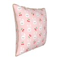 thumbnail image 2 of Fotbe Rabbit And Cherry Pattern Velvet Decorative Throw Pillow Covers with Elegant Piping, Soft Plush Cushion Cover for Sofa, Bed, Car, Office-16"x16", 2 of 8